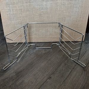 💎NWOT Stainless Steel Pizza Pan Stand Deep Dish Baking Rack organizer storage